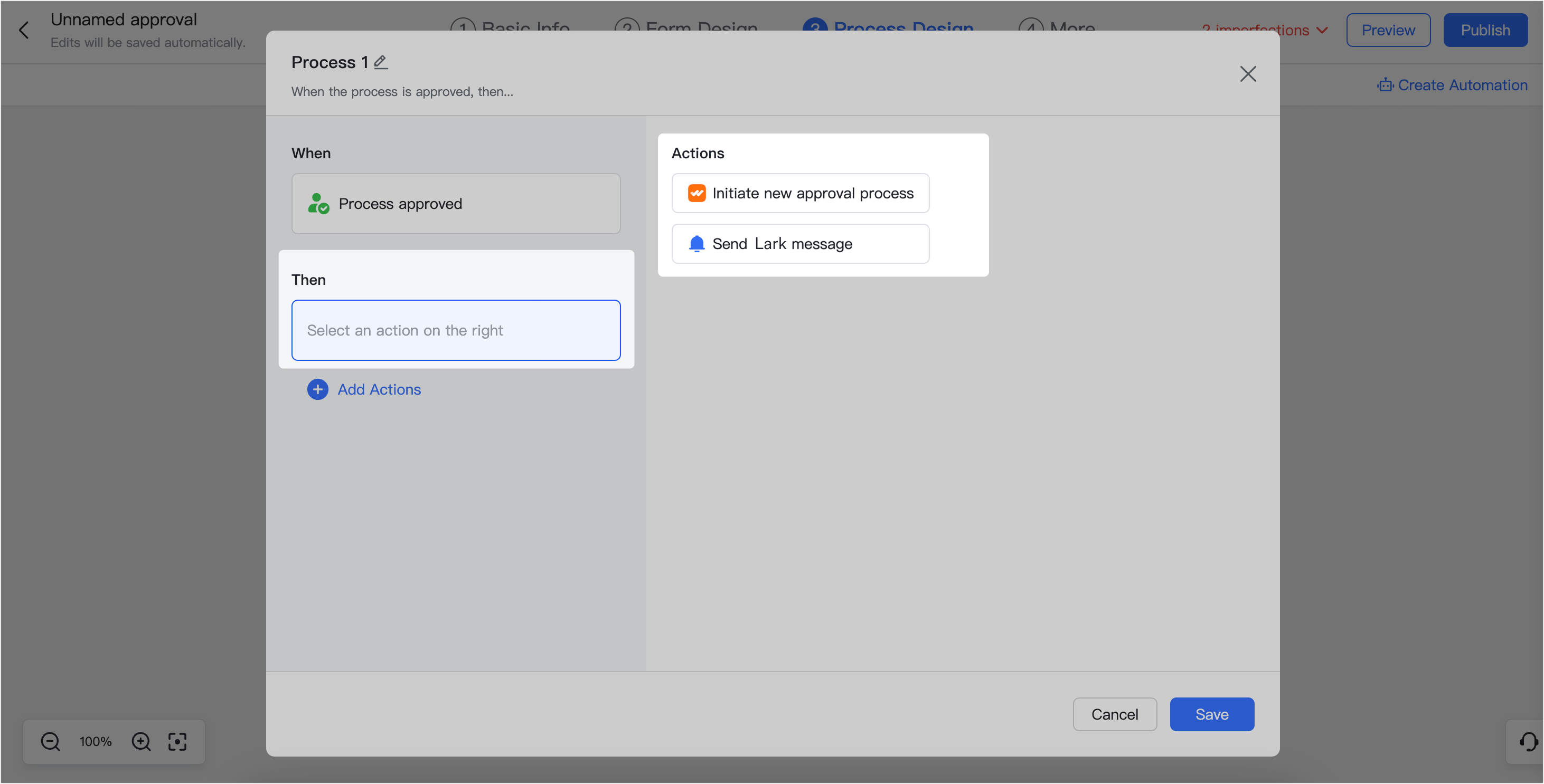 Admin | Automatically trigger actions in approvals