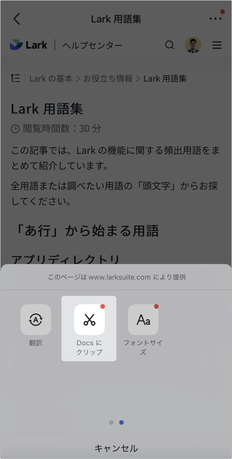 Lark クリッパーを使用する