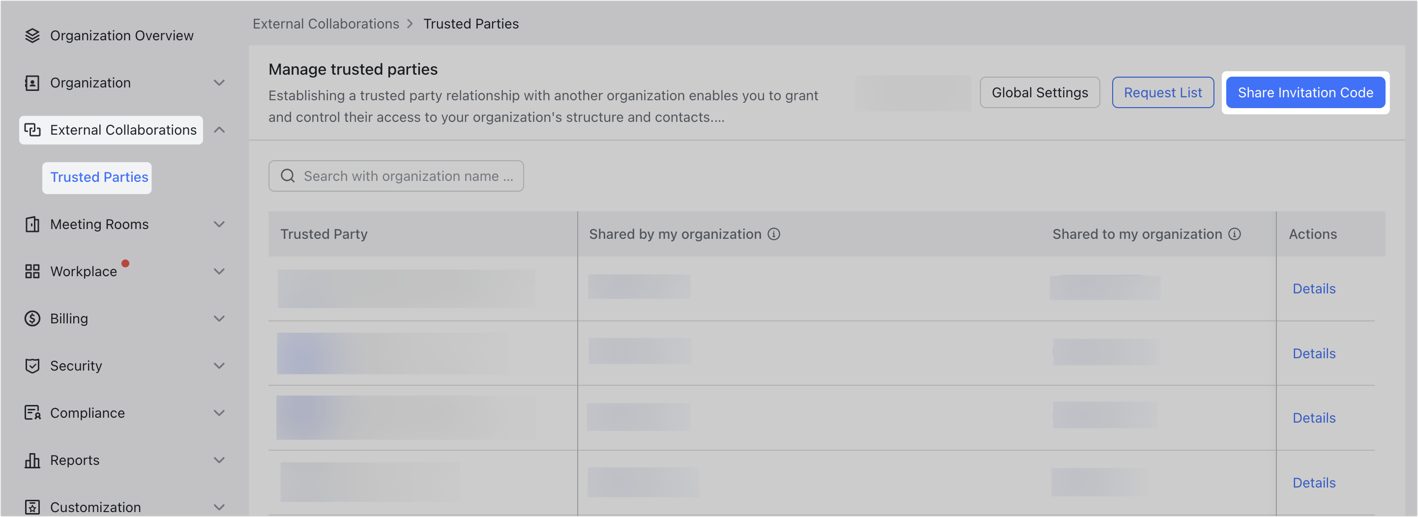 Admin | Establish trusted parties between Lark and Feishu