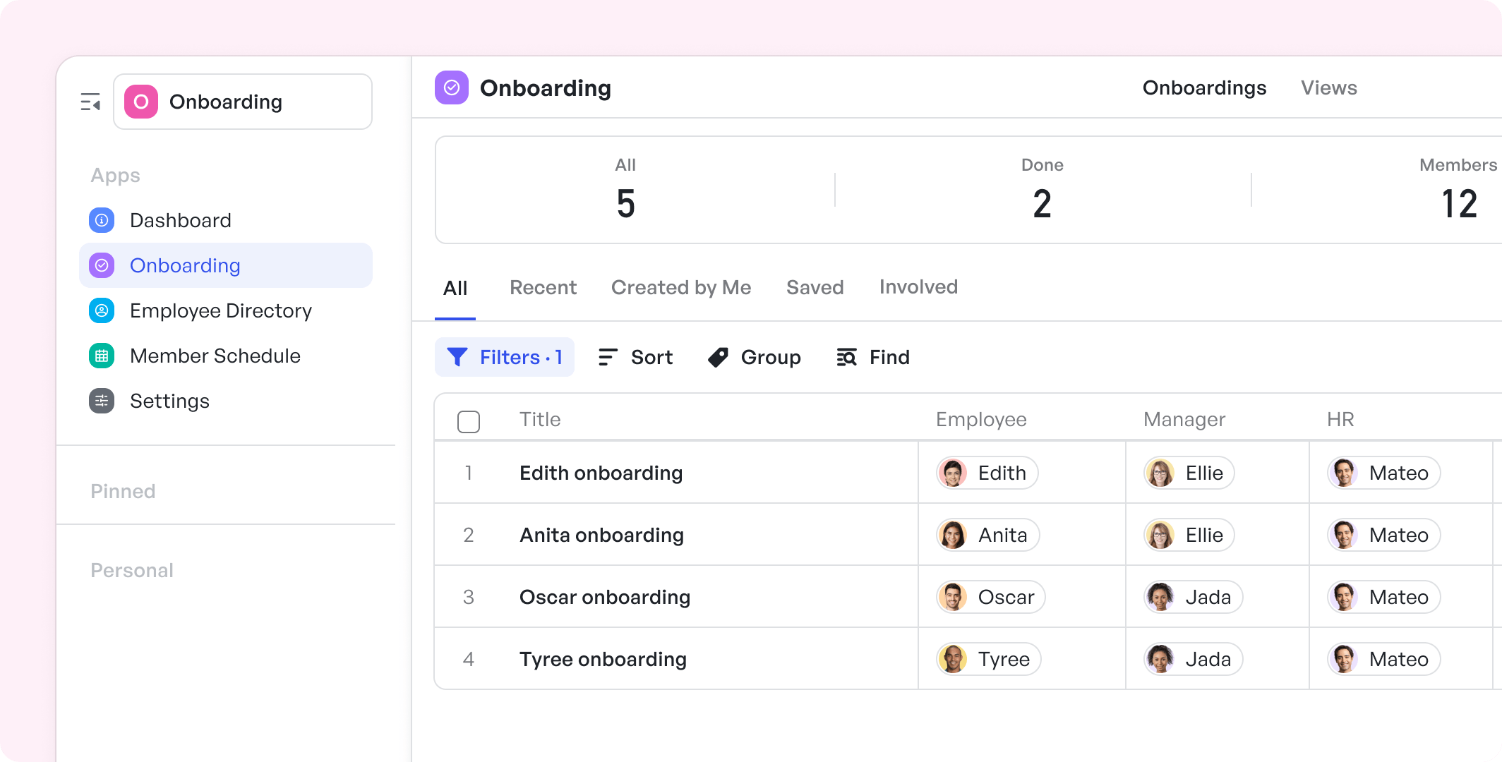 onboarding process list